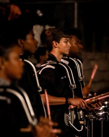 Red Steel Drumline takes on Northern in Battle at Football Game
